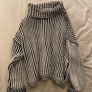 black and white sweater